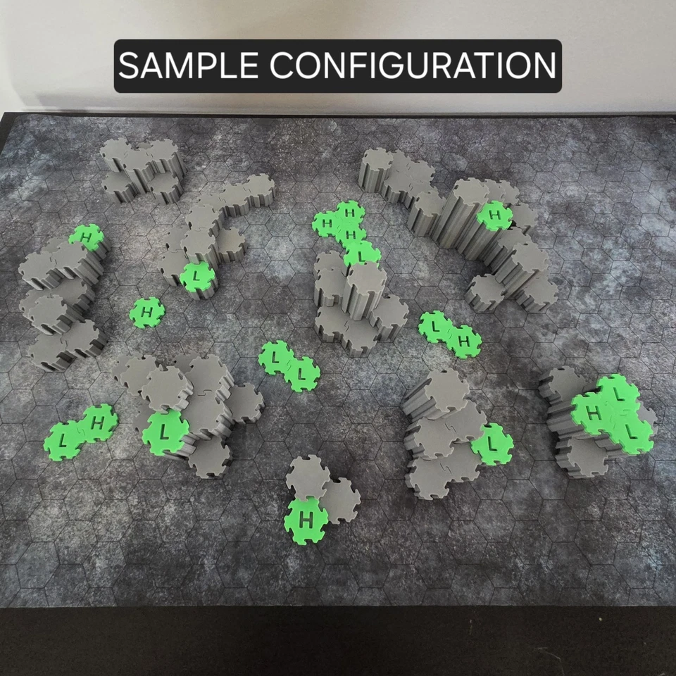 Battletech 92pcs Customizable 3D Interlocking Terrain - Custom Battlefield - Image 2 of 4