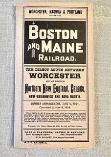 Boston & Maine 1904 WN&P Central Mass Acton Branch Keene Stoney Brook RAR