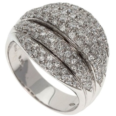 Damiani  Diamond Ring K18 White Gold  Ladies [Used]