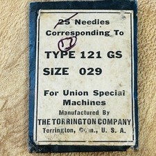 Torrington 121 GS Sz 29 Sewing Machine Needles For Union Special Pack Of 11