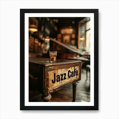 Jazz Cafe Art Print Framed Wall Art Poster Canvas Print Picture