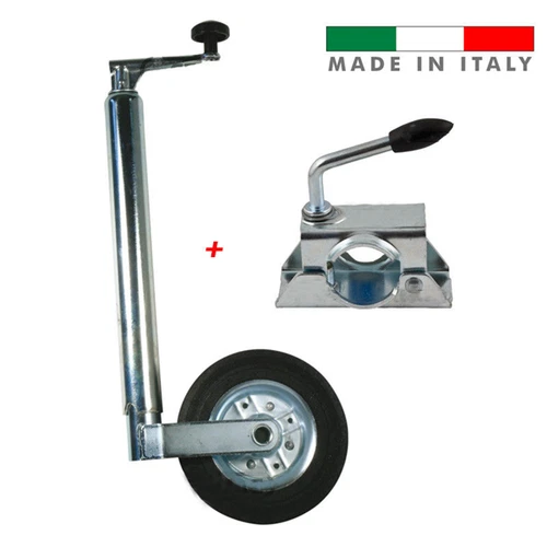 Telescopic jack roller for trailer with crane chassis for pipe 48 mm
