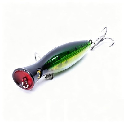 Popper Fishing Lure, Topwater Popper Lures 3D Eyes Fishing Accessories for Sa...