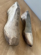 Set of Antique Wooden Cobbler Shoe Form Molds Woman 11 Mens 10