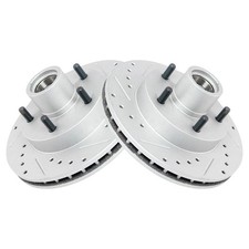 Performance Drilled Slotted Front Coated Brake Rotor Pair for Chevy S10