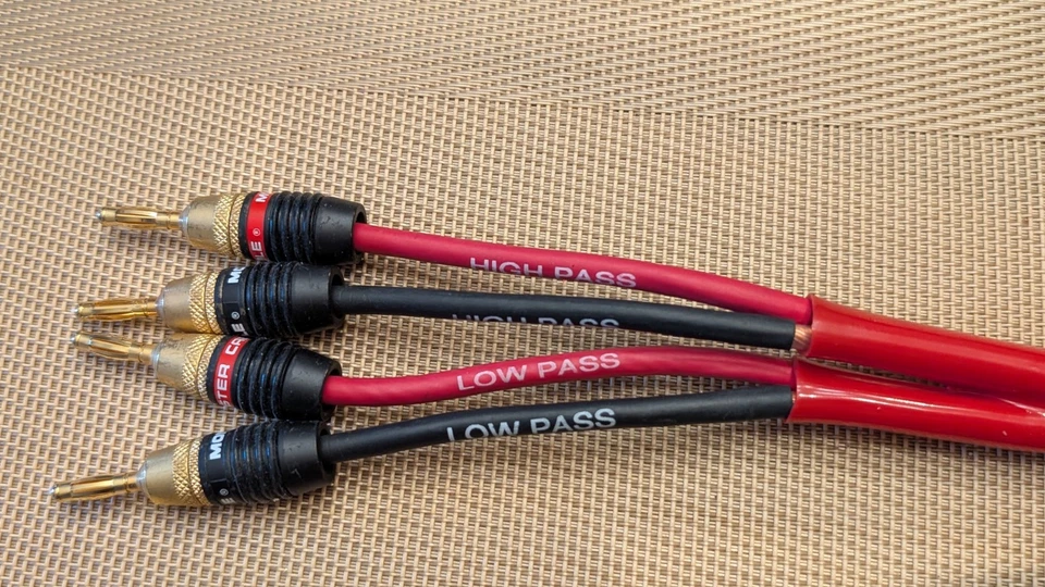 Cables de altavoz bicables Monster serie Z paso alto paso bajo par de 10 pies *LEER* Foto 4 de 4