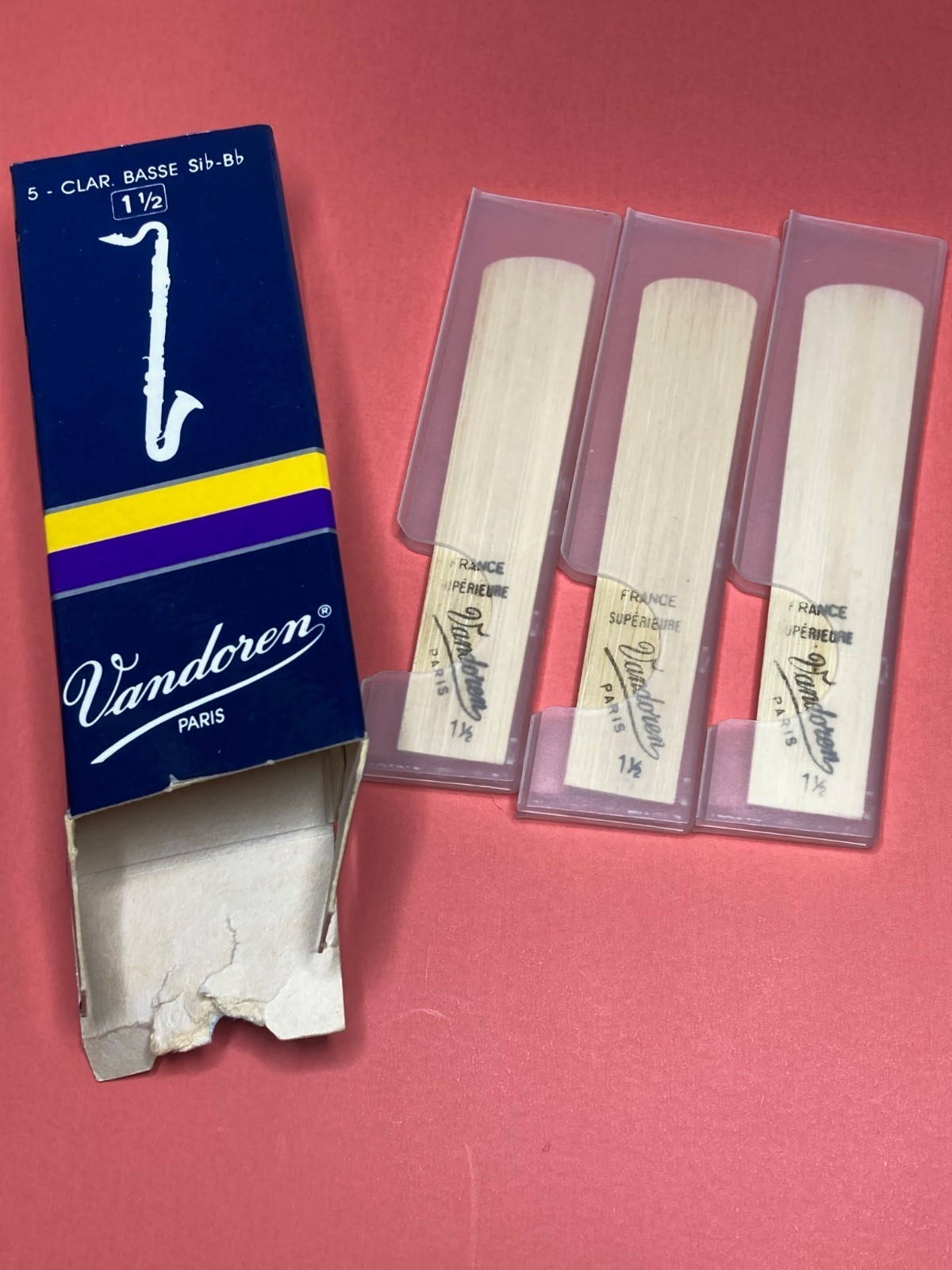 Vandoren BASS Clarinet Reeds (3) - Strength 1.5