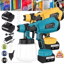 For Makita 18V Battery Electric Paint Sprayer Cordless Fence Wall Spray Gun UK