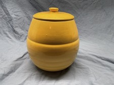 Bauer Pottery Ringware Yellow Beehive Honey Pot Cookie Jar with LID Made in USA
