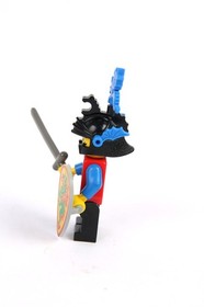 LEGO Minifigure Castle Dragon Knight Master Shield Sword Blue Plumes cas236 6105