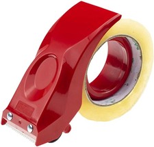PROSUN Easy-Mount 2 Inch Tape Gun Dispenser Packing 2 Tape, Red