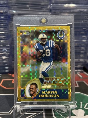 2003 Topps Chrome - Weekly Wrap Up Marvin Harrison #160 Gold X-Fractor /101