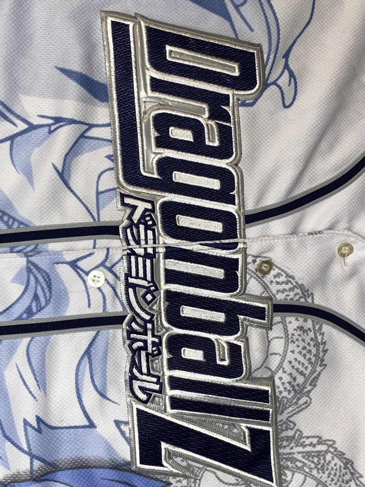 Dragonball Z Baseball Jersey Goku Vegeta 2002 VTG