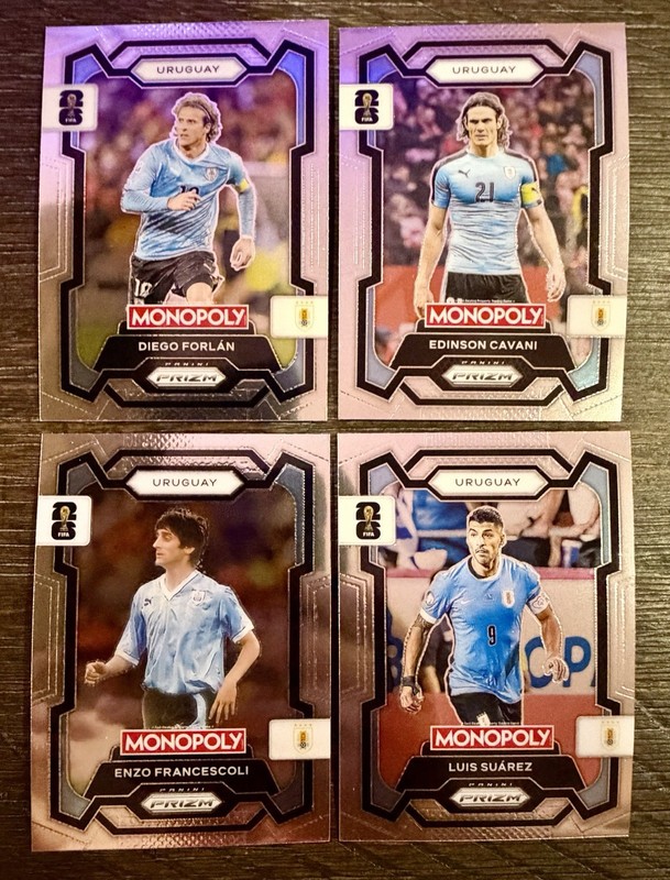 2026 Prizm Monopoly FIFA World Cup Luis Suarez Forlan Cavani Francescoli Uruguay