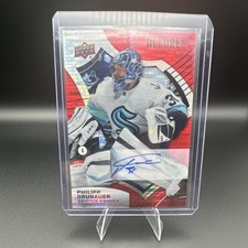 Upper Deck 2021-22 Allure Philipp Grubauer Kraken Red Rainbow Auto #92