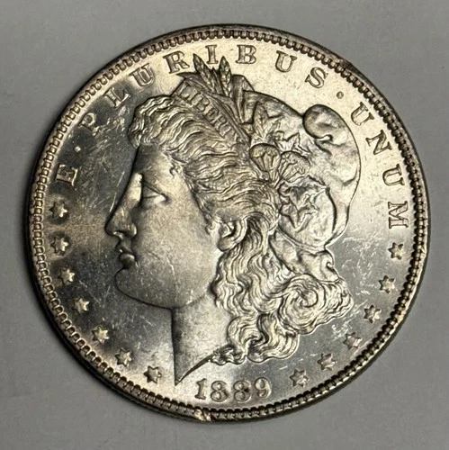 Proof-Like 1889-P Morgan Silver Dollar (all original!), U.S. $1 Coin MS BU UNC