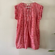 Nibi MTK Floral Print Mini Dress Womens One Size Pink Casual Summer Loungewear
