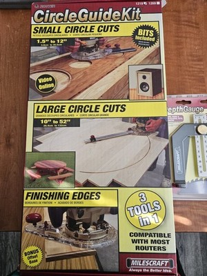 Milescraft 1219 Circle Guide Kit  And Depth Gauge New Never Opened