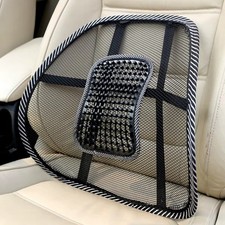 Mesh Lumbar Back Support Cushion with Massage Beads for Car Seat  Office Chair