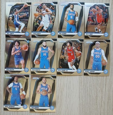 Lot 10x PHILADELPHIA SIXERS 76ers (2024-25 Panini Prizm NBA) 10 VERSCHIEDENE SPIELER