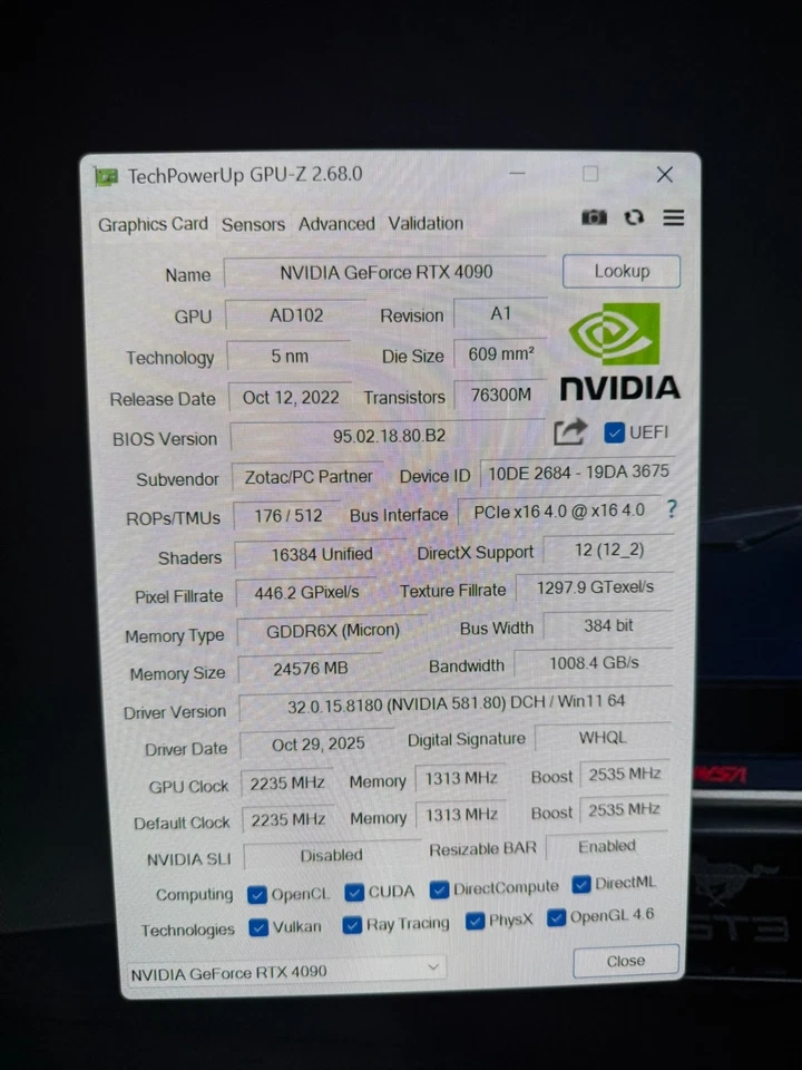 zotac gaming geforce rtx 4090 trinity oc - Image 4 of 4