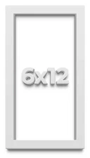 6x12 Shadow Box Frame White | 1 Inches Deep Real Wood Contemporary Shadowbox Dis