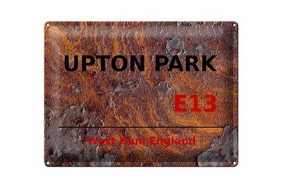 Blechschild England 40x30cm West Ham Upton Park E13