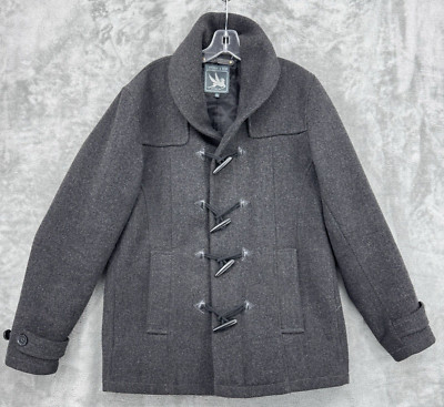 I Spiewak & Sons Jacket Mens Large Wool Toggle Buttons Heavyweight Pockets Gray