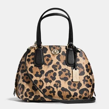 NWT COACH Baseman Ocelot Mini Prince Street Satchel Wild Beast Leopard F37101