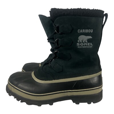 Sorel Men\'s Black. Dark Stone Caribou Waterproof Boots Size 12 s-l400.jpg main image 2