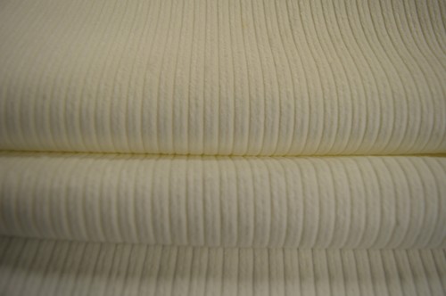 WHITE CORD CORDUROY FABRIC 5 WALE 100% COTTON MATERIAL BY THE METRE 42" WIDTH