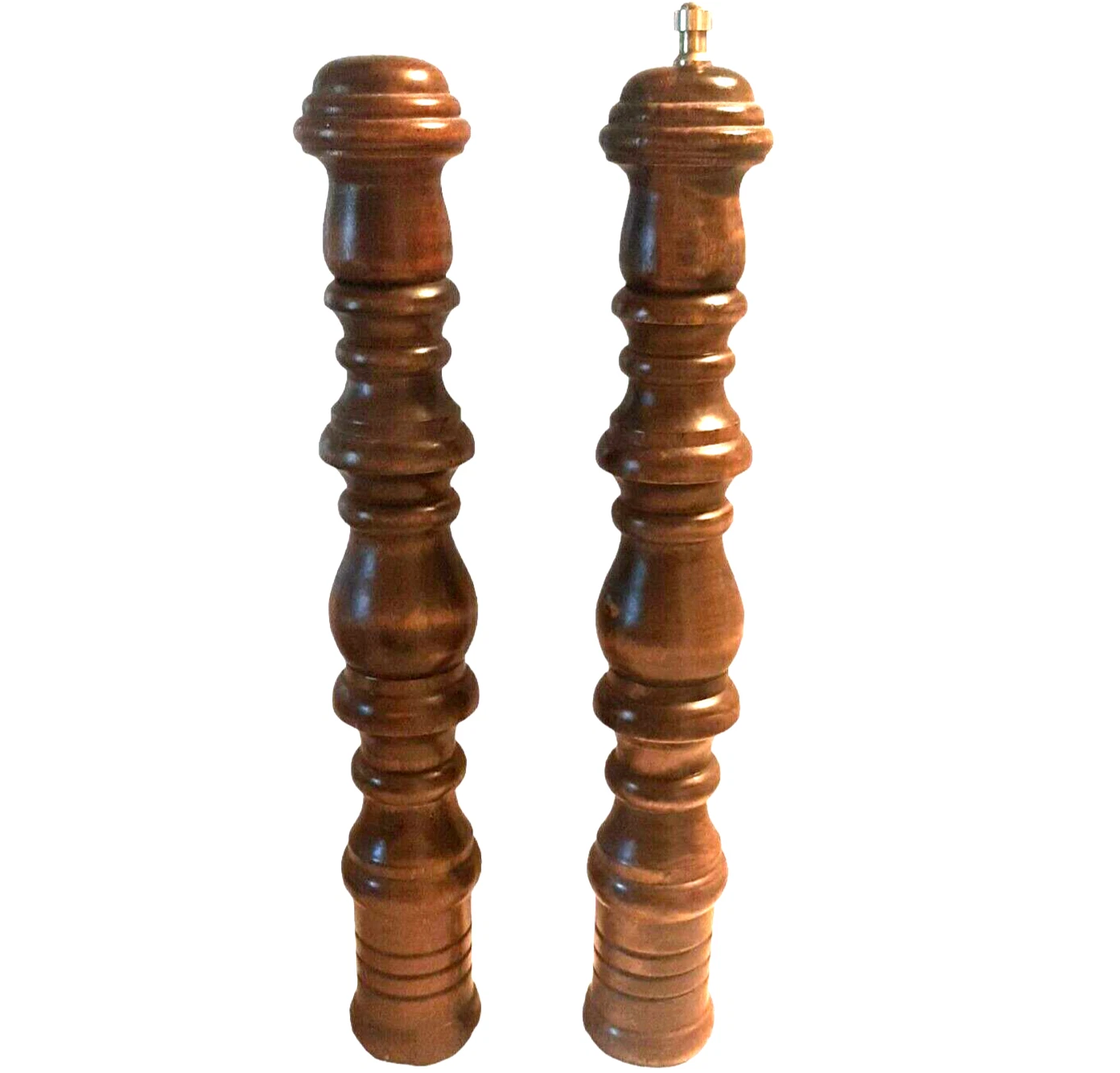 Himark Salt Shaker and Pepper Mill 14” Tall Brown Wooden Made in Japan Vintage
Opens in a new window