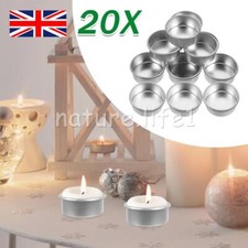 20Pcs Metal Candle holder cup Tea Light s Cups Tea Light for Candle Making UK