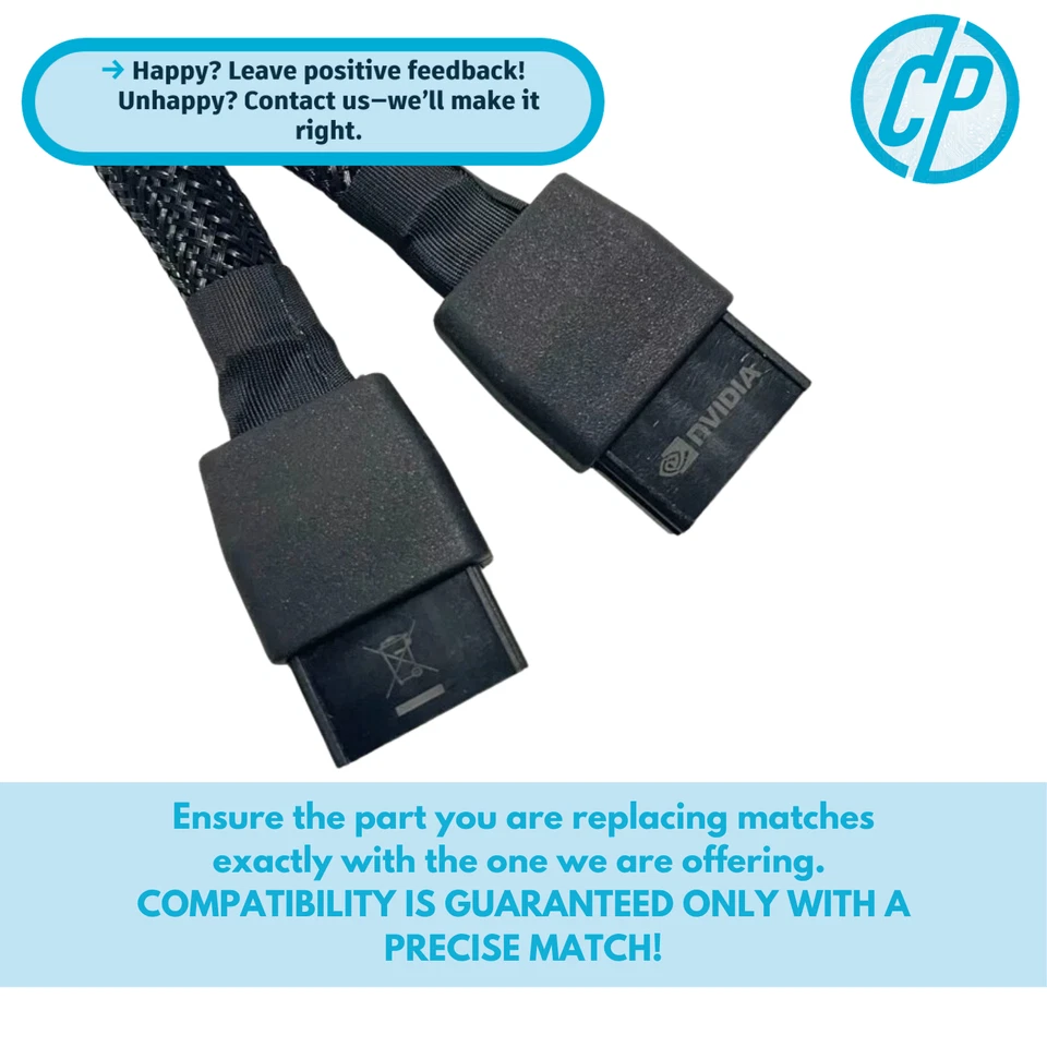 NEW Genuine NVIDIA Dual Power cable 8 to 8 for RTX A6000 P/N 030-1233-000 - Image 3 of 4