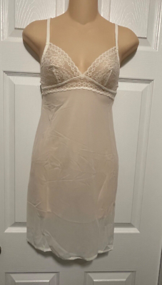La Perla Studio Rosa Collection L Short Gown Chemise Slip Ivory
