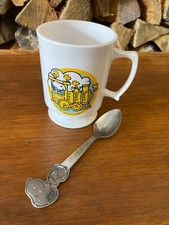 Snoopy Woodstock peanuts 1958 1965 mug cup stainless spoon Danara collectibles