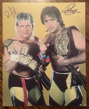 Rick Morton & Robert Gibson SIGNED Rock & Roll Express 8x10 color-NWA,WCW