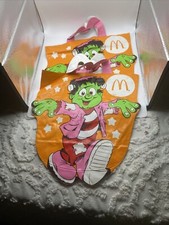 VTG 1990 McDonald's Happy Meal Halloween Treat Bags FRANKENSTEIN, Set Of 2