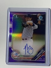 2019 Bowman Chrome Auto CPA-NG Nick Green Purple Refractor 1st Bowman
