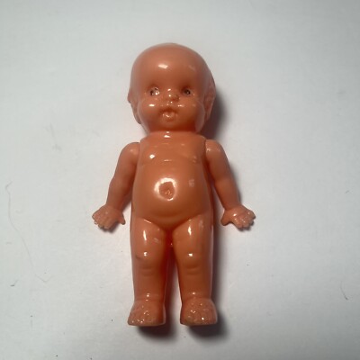 Vintage Early Irwin Plastic 4.5'' Baby Doll Figure w/ Jointed Arms