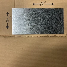 0.050” Thick - Galvanized Steel Sheet Metal - 6” x 12” - New
