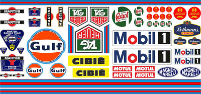 Komplett Set Martini Youngtimer Racing Oldschool TAG HEUER 1:24 - 1:18 032