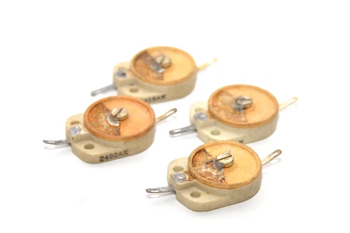 4x Keramik-Scheiben-Trimmer v. Hescho Typ 2498AK, 5 ... 50 pF, 40er Jahre, NOS - Bild 1 von 9
