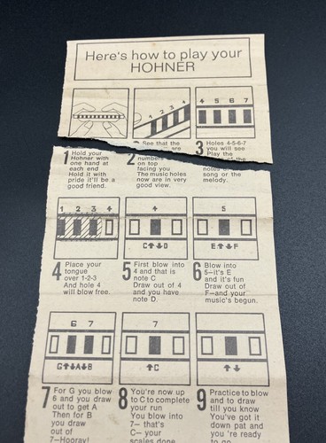 Vintage Harmonica Hohner Marine Band In Box No.1896 Key Of E with Original Paper - Picture 3 of 21
