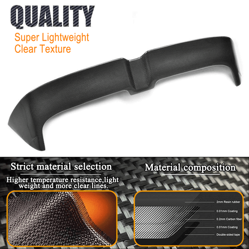 For VW GOLF 7 MK7 MK7.5 GTI R 2014-2019 REAL Carbon Fiber Rear Roof Spoiler Wing - Picture 9 of 12