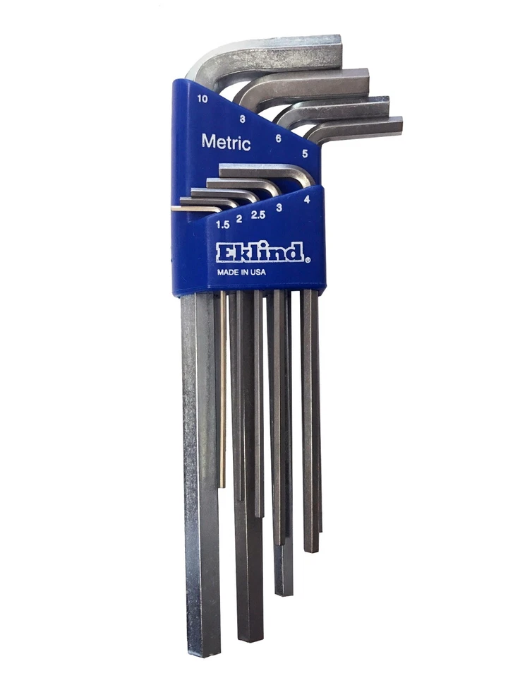 Eklind Hex Wrench Key Set 22pc Bright Finish Metric 1.5-10 SAE .05-3/8 USA 11222 - Image 4 of 4