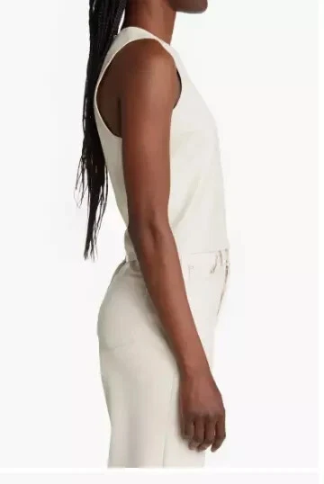 Women's Casual White Handmade Genuine Party Top Formal Stylish Lambskin Leather - Image 2 of 4