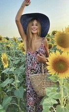 ZARA MIDI Dress Floral Print  SIZE L