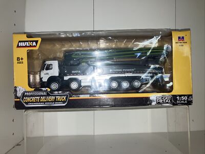 Hui Na Toys Truck Alloy Concrete Conveying Engineering Vehicle Model 1:50 Black