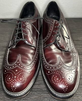 Florsheim Leather Dress Shoes Stratford Wing Tip Deep 